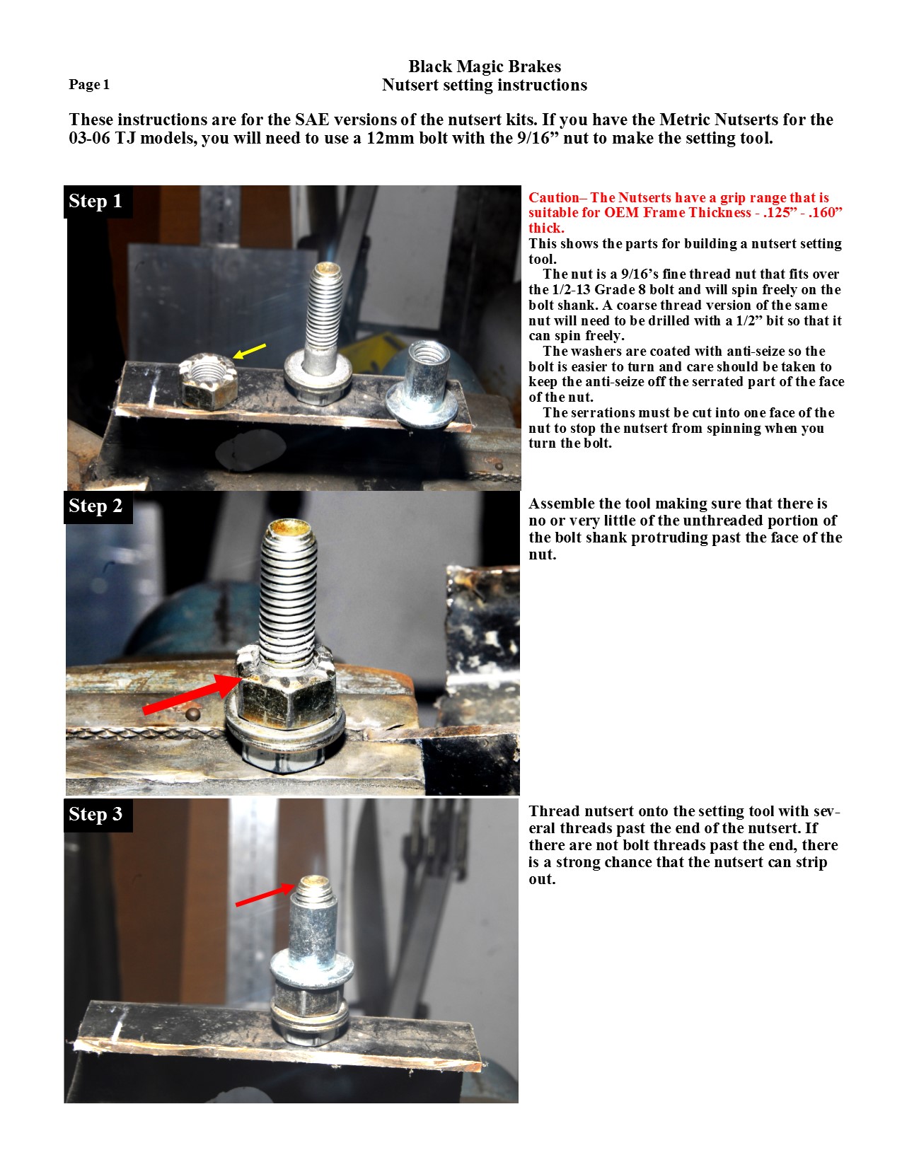 Nutsert Instructions